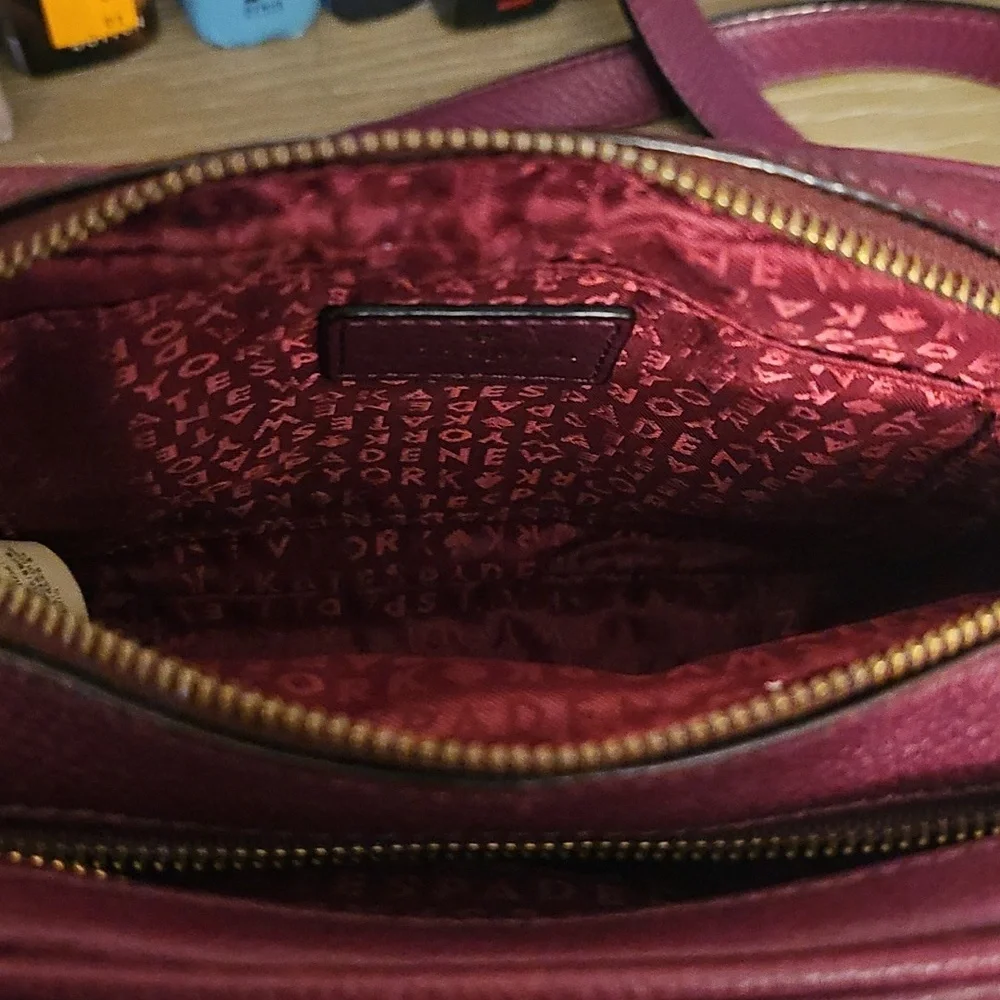 Kate Spade Camera Bag 2 Compartment Maroon